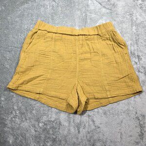 Madewell Shorts Womens Large Earthen Gold Lightspun Pull On Gauzy Boho Flowy